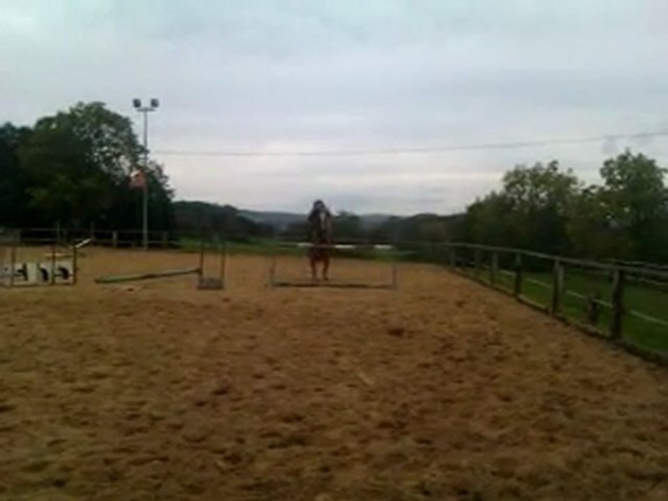 mon poney et moi 1m25 trop fière de lui, mais bon faut de pas me rééquilibrer au bon moment la barre tombe