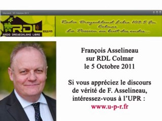 François Asselineau interviewé sur la radio Colmarienne RDL