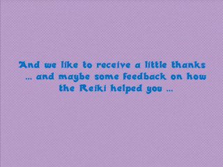 Reiki Distance Healing