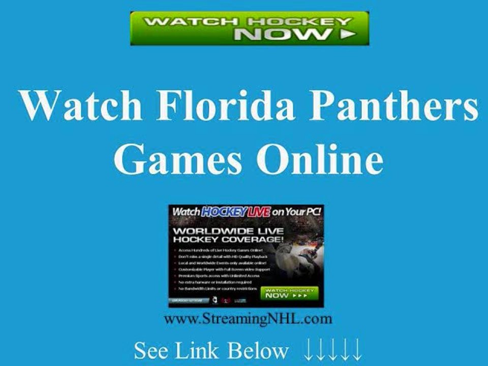 Watch FLORIDA Panthers Online | Panthers Hockey Game Live Streaming