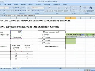 Excel - fonction cumul.princper