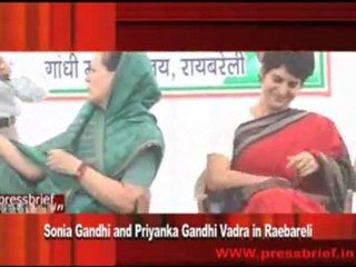 Sonia Gandhi and Priyanka Gandhi Vadra in Raebareli
