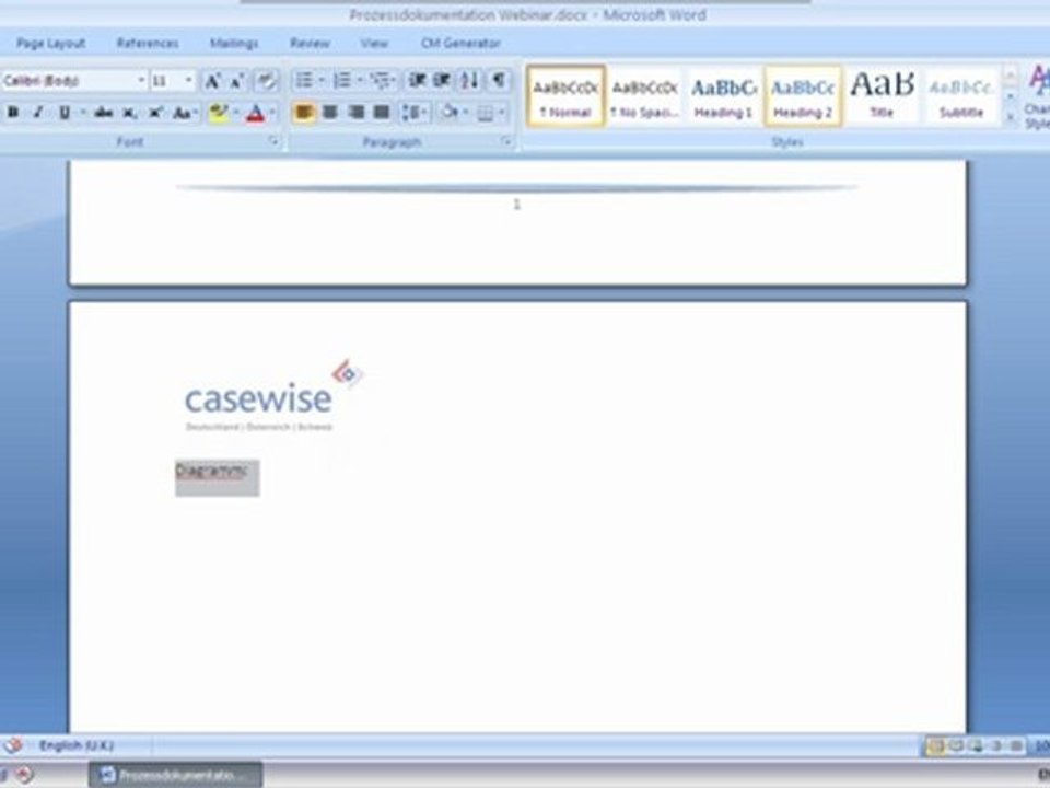 Kommunikation mit Communicator4Word von Casewise