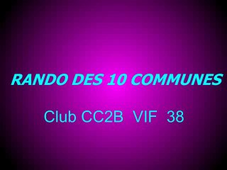Rando des 10 communes 2005