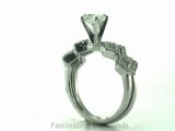 FDENS3050HT   Heart Diamond Petite Swirl Bridal Wedding Rings Set