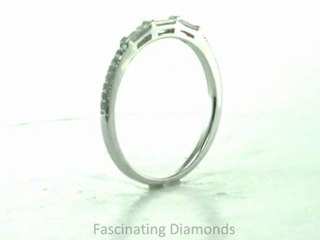 FDENS3074B new   Baguette And Round Cut Diamond Wedding Anniversary Band Bar Set