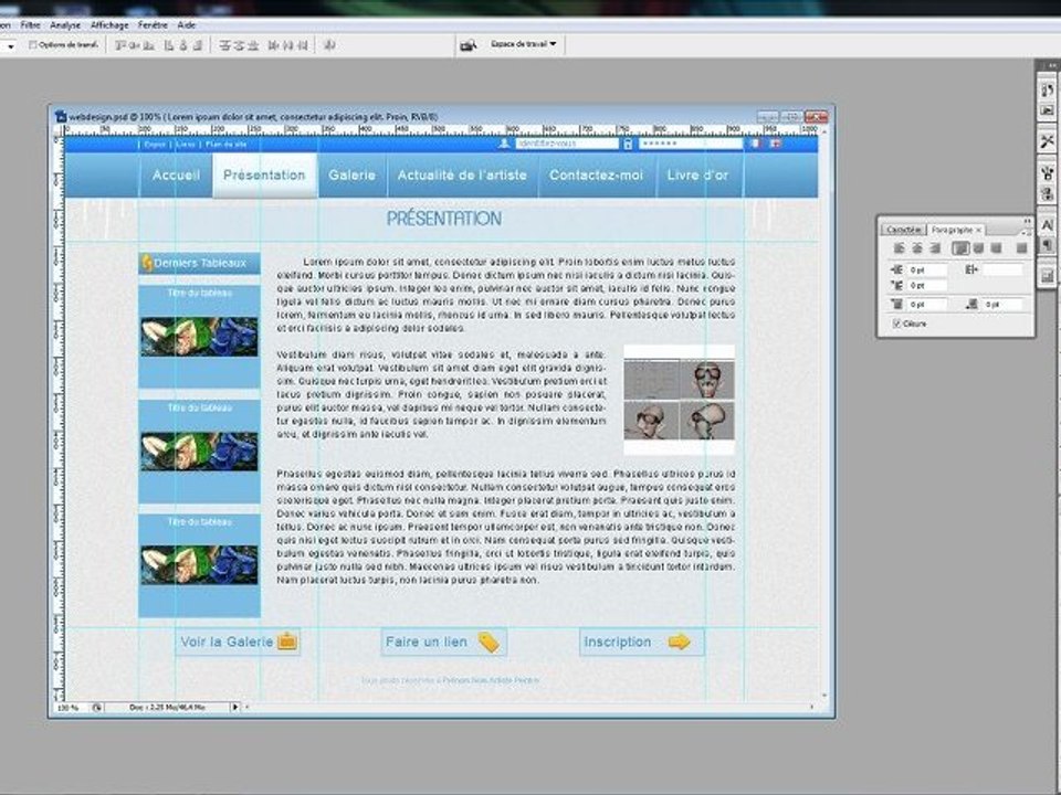 tuto webdesign site internet, partie 03