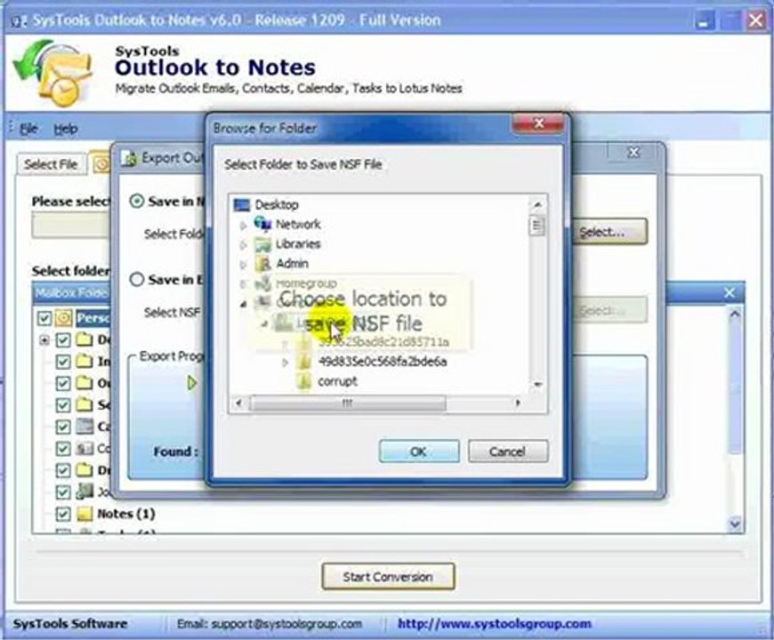 Outlook to Lotus Notes Mail Converter