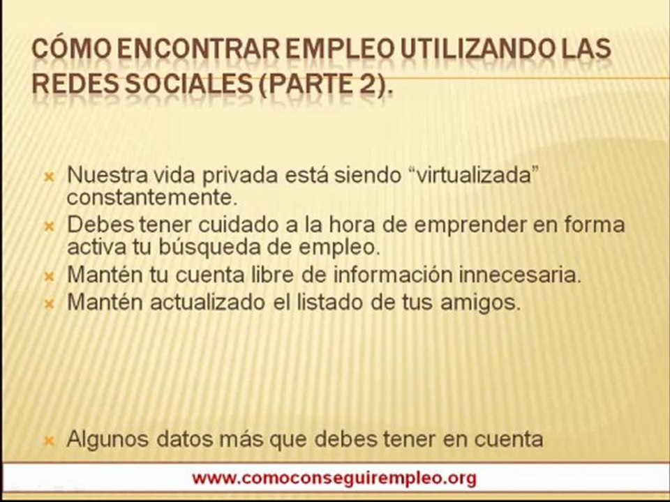 Como conseguir empleo con redes sociales parte  2