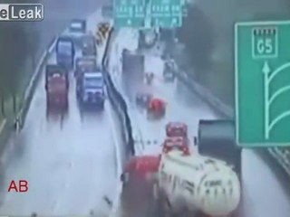 Aquaplaning choc sur autoroute-