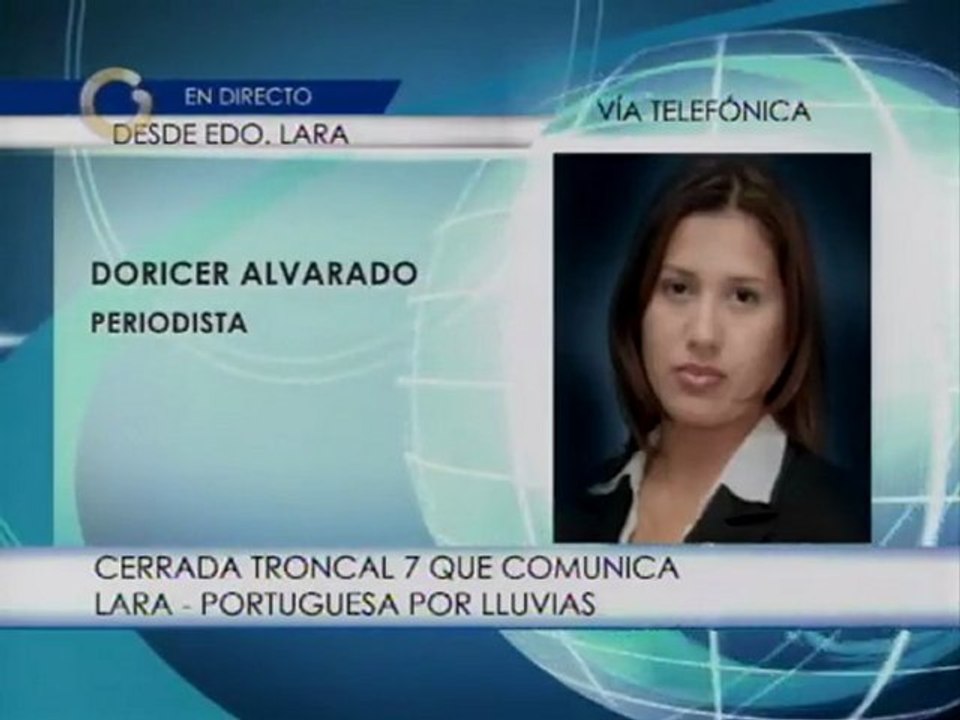 Cerrada por lluvias Troncal 7 que comunica Lara y Portuguesa
