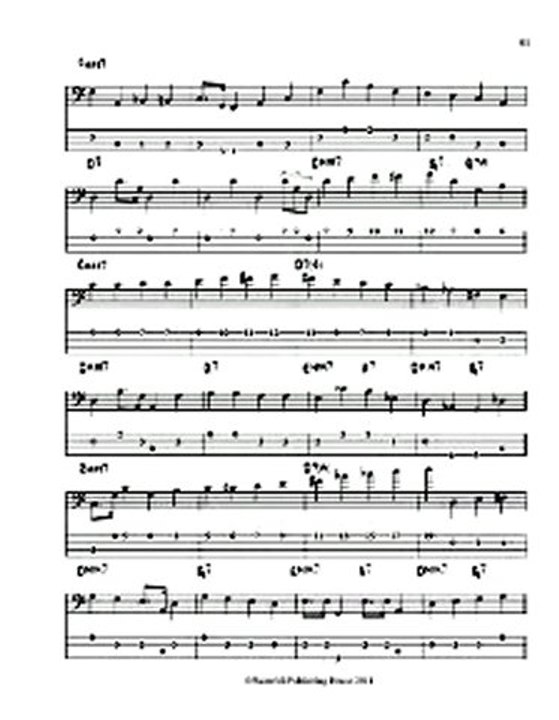 Jazz bass lesson - bass tab & bass clef - Walking bass lines over classic jazz standard