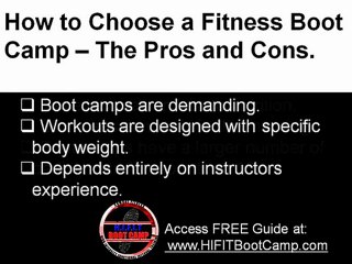 How to choose a fitness boot camp - The pros and cons