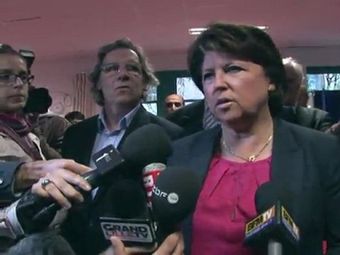 Primaire PS: Martine Aubry confiante et sereine