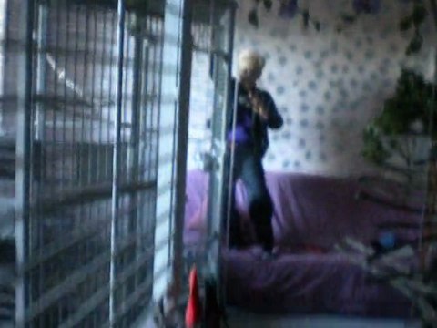 Elsa est belle (elle le sait) et Léo va vite lui faire un ..bisou.2011.1009.