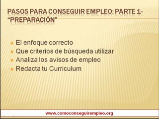 Pasos para Conseguir Empleo