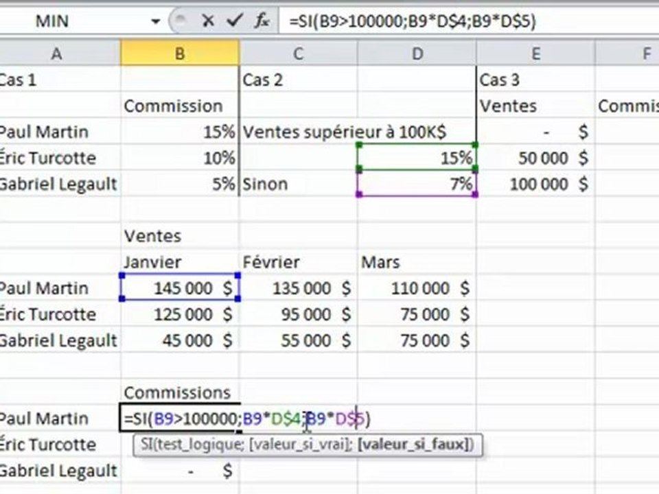 Excel - Références relatives et absolues avec les fonctions =Si() et =Recherchev()