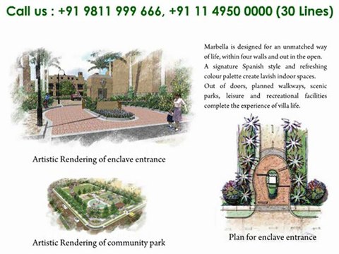 Emaar MGF Marbella Gurgaon +91 9811 999 666 Marbella Villas Gurgaon