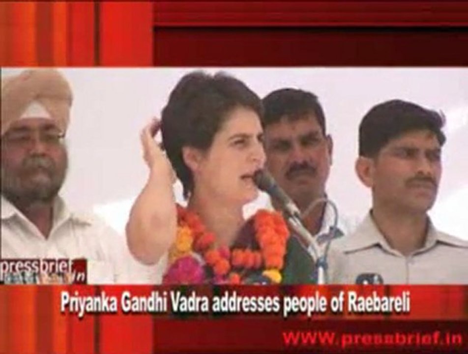 Priyanka Gandhi Vadra addresses people of Raebareli