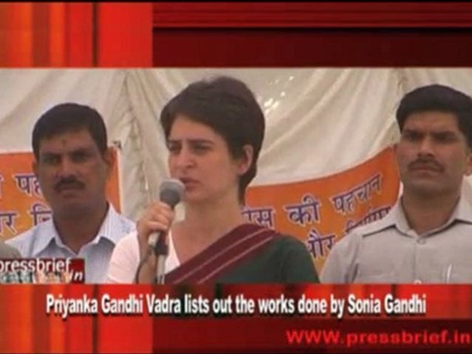 Priyanka Gandhi Vadra lists out the works done...
