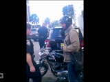 Keanu Reeves' bike gets knocked by an SUV