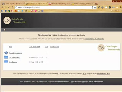 Télécharger les vidéos des tutoriels proposés sur le site