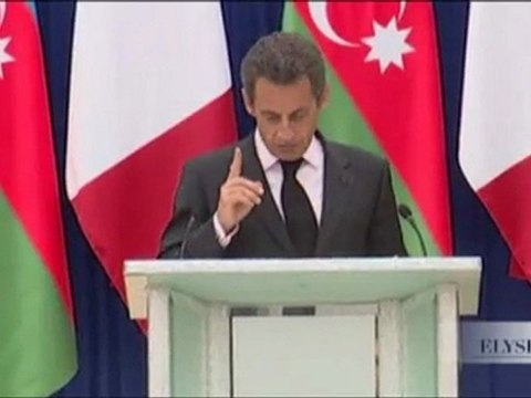 Intervention du Président sur le site du futur lycée français de Bakou (Azerbaïdjan)