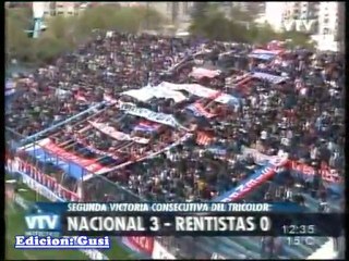 Nacional 3 - Rentistas 0