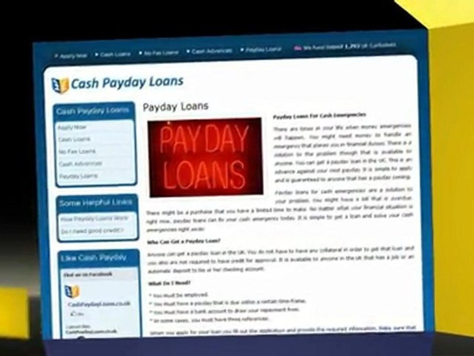Cash Payday Loans
