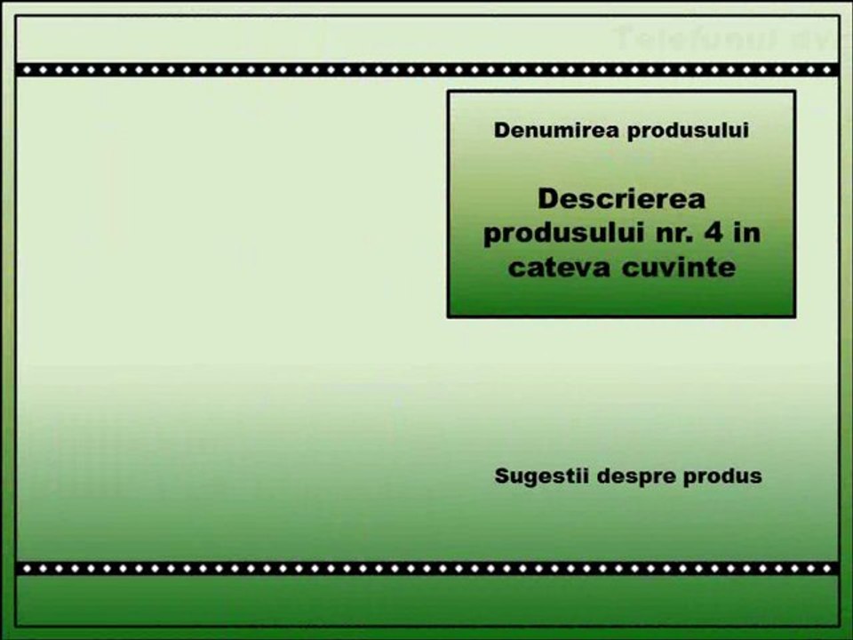 Prezentare de produse model nr.1