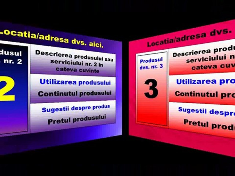 Prezentare de produse model nr.3