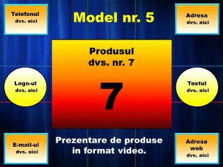 Prezentare de produse model nr.5