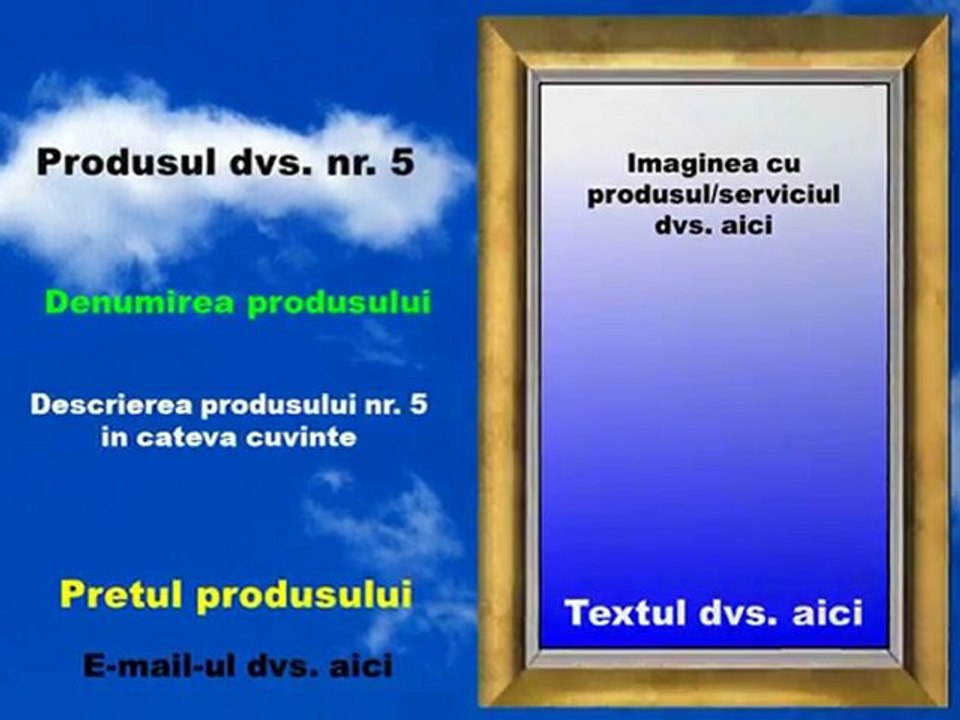 Prezentare de produse model nr.7