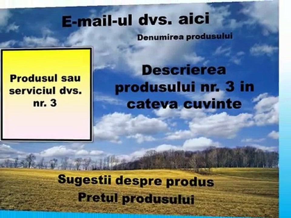 Prezentare de produse model nr.8