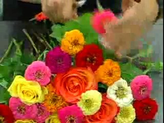 Bouquet de roses en cascade parfumé