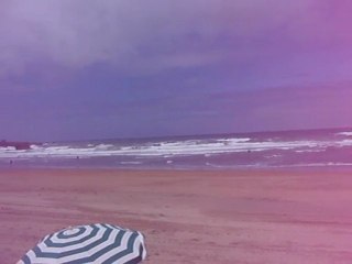 La plage de Biarritz dans le vent