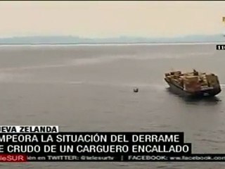 Empeora el derrame petrolero en Nueva Zelanda