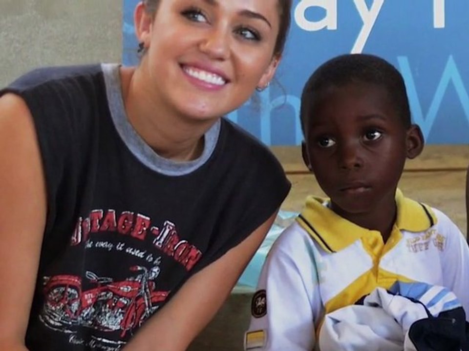 Miley Cyrus Helps Out in Haiti