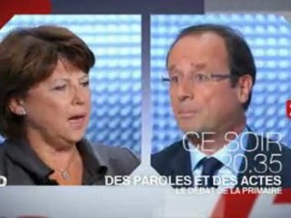 Primaire citoyenne, le débat du second tour sur France 2 - Des paroles et des actes -