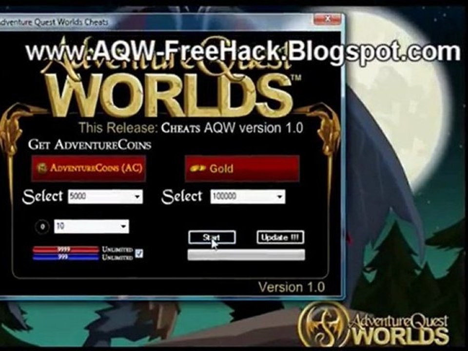 Adventure Quest Worlds Hack Free AC and Gold