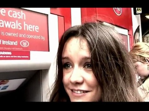 Antony Costa from Blue does a wee on a cash machine.