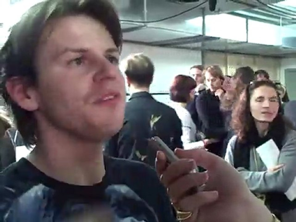 Christopher Kane interview backstage, A/W 09