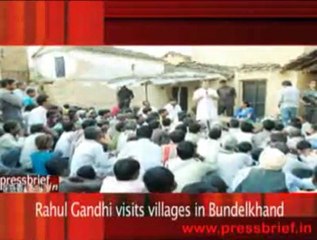 Rahul Gandhi visits villages in Bundelkhand
