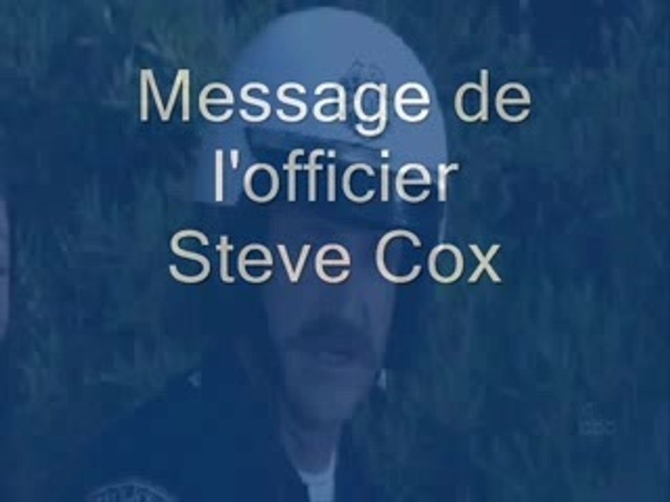 Message de l'officier Steve Cox