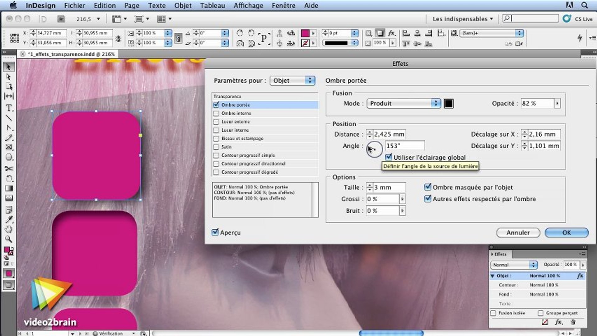 Adobe InDesign CS5 : Les ombres portées - Vidéo Dailymotion