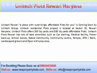 Original Booking Dealer@09654435045@Rewari Plots by Unitech