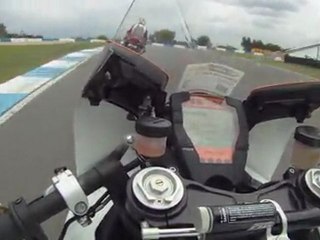 KTM RC8R Track onboard at Donington Park