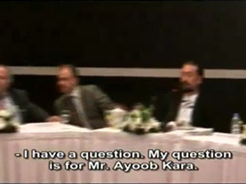 Mr. Ayoub Kara answering a question at the joint press conference with Mr. Adnan Oktar (May 12nd, 2011, Istanbul)
