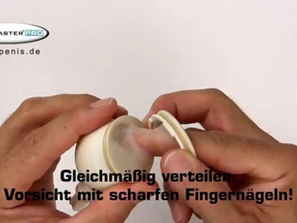 PeniMasterPRO Komfort und Pflegemittel auftragen