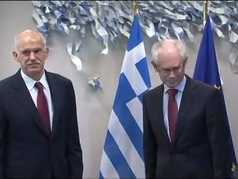 Tελείωσε η συνάντηση Παπανδρέου - Ρομπάι